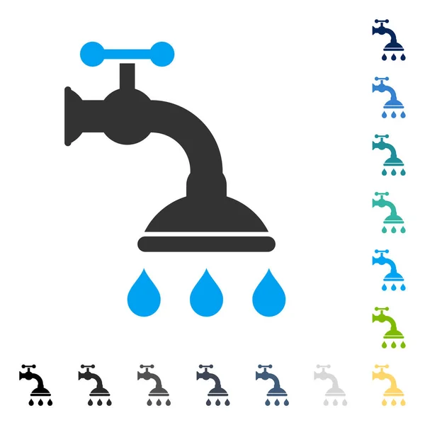 Shower Tap Vector Icon — Stock Vector