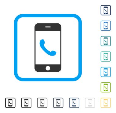 Cep telefonu vektör simge çerçeveli