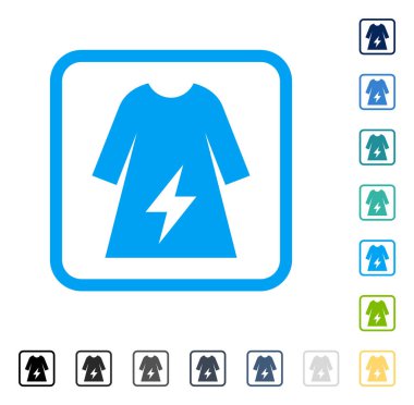 Elektrik kadın elbise vektör simge çerçeveli