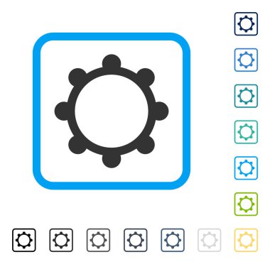 Dişli vektör simge çerçeveli