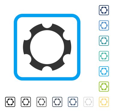 Dişli çark vektör simge çerçeveli
