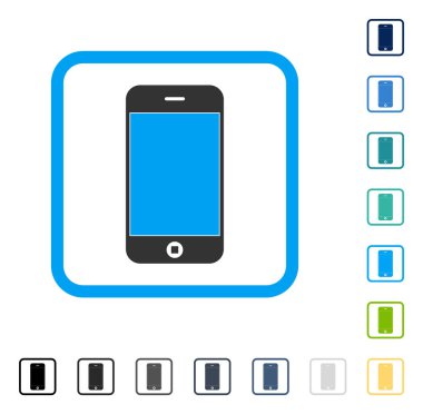 Hareket eden telefon vektör simge çerçeveli