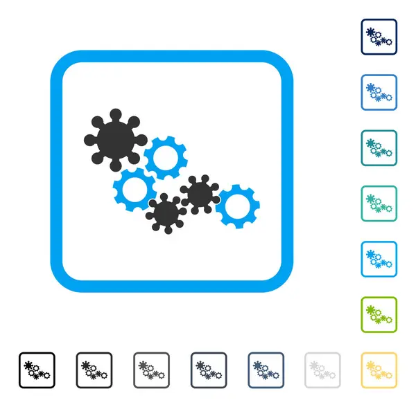 기어 메커니즘 프레임 벡터 아이콘 — 스톡 벡터