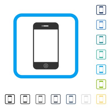 Akıllı telefon vektör simge çerçeveli
