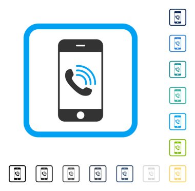 Smartphone telefon vektör simge çerçeveli