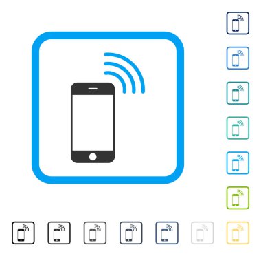 Smartphone telefon vektör simge çerçeveli