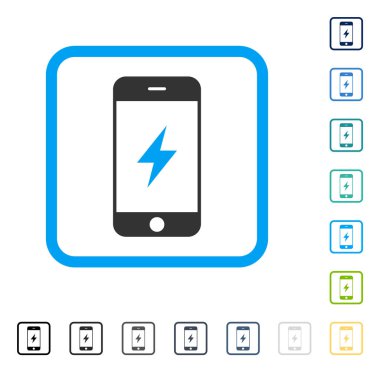Smartphone elektrik vektör simge çerçeveli
