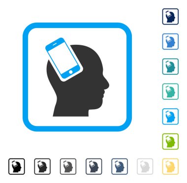 Smartphone kafa Tümleştirme vektör simge çerçeveli