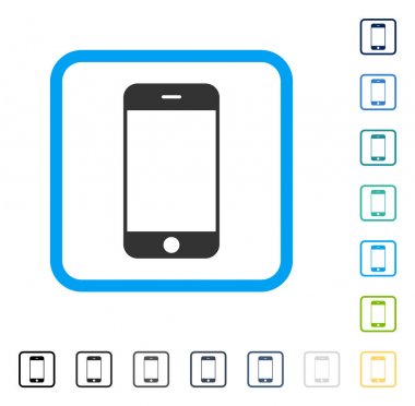 Akıllı telefon vektör simge çerçeveli