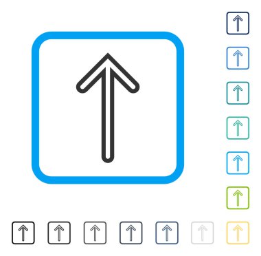 Çerçeveli vektör simge yukarı ok