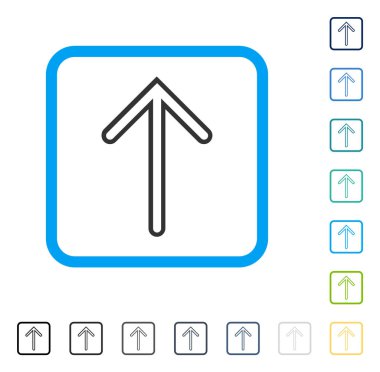 Çerçeveli vektör simge yukarı ok