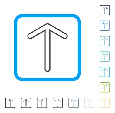 Çerçeveli vektör simge yukarı ok