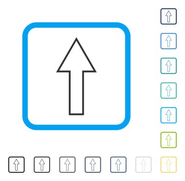 Çerçeveli vektör simge yukarı ok
