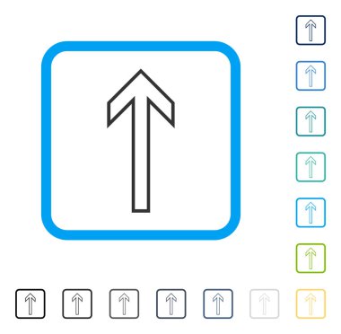 Çerçeveli vektör simge yukarı ok