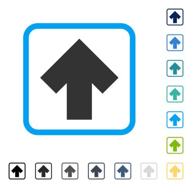 Çerçeveli vektör simge yukarı ok