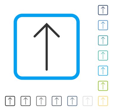Çerçeveli vektör simge yukarı ok