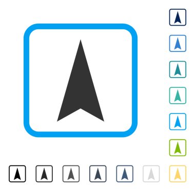 Çerçeveli vektör simge yukarı ok ucu