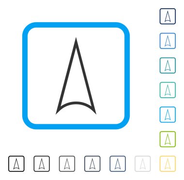 Çerçeveli vektör simge yukarı ok ucu