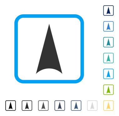 Çerçeveli vektör simge yukarı ok ucu