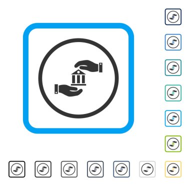 Banka hizmet vektör simge çerçeveli