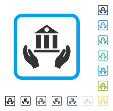 Banka hizmet vektör simge çerçeveli