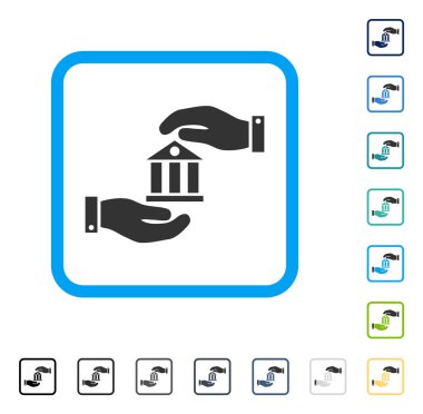Banka hizmet vektör simge çerçeveli