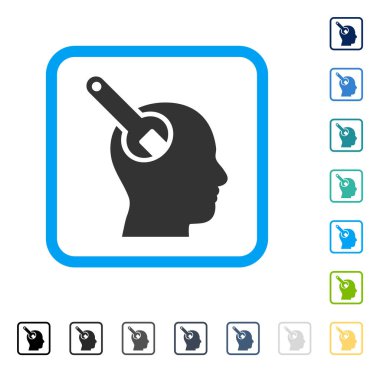 Beyin araç vektör simge çerçeveli