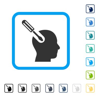 Beyin araç vektör simge çerçeveli