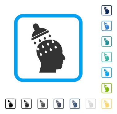 Beyin yıkama vektör simge çerçeveli