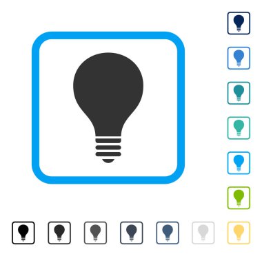 Ampul vektör simge çerçeveli