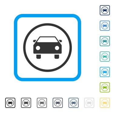 Araba vektör simge çerçeveli