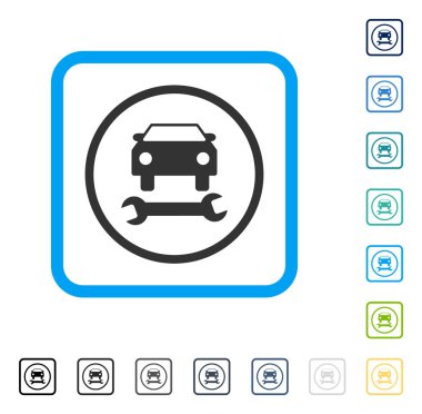 Araba tamir vektör simge çerçeveli