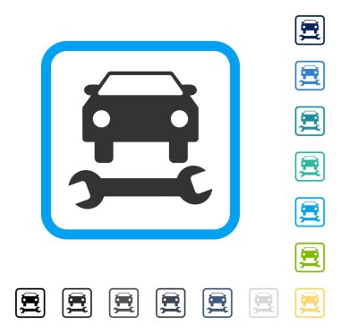 Araba tamir vektör simge çerçeveli