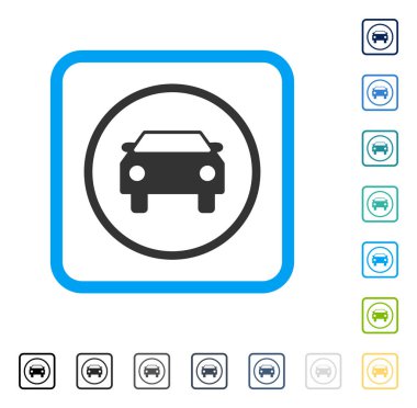 Araba vektör simge çerçeveli