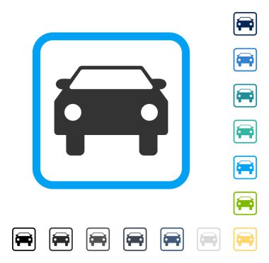 Araba vektör simge çerçeveli