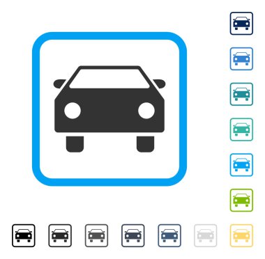 Araba vektör simge çerçeveli