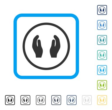 Eller vektör simge çerçeveli