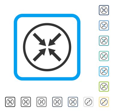 Merkezi okları vektör simge çerçeveli