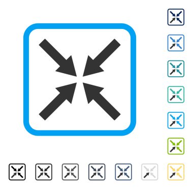 Merkezi okları vektör simge çerçeveli
