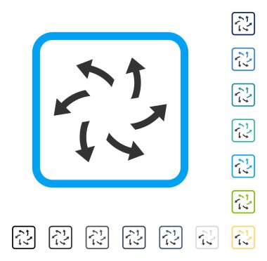 Santrifüj okları vektör simge çerçeveli
