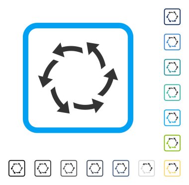 Santrifüj okları vektör simge çerçeveli