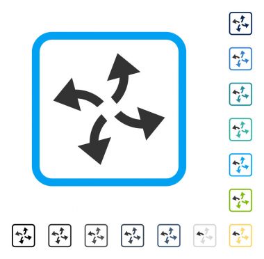 Santrifüj okları vektör simge çerçeveli