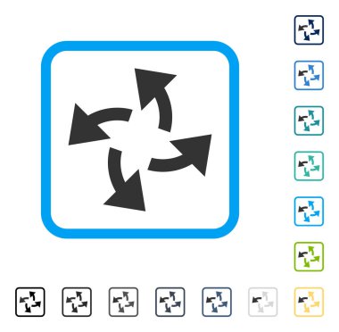Santrifüj okları vektör simge çerçeveli