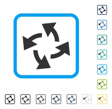 Santrifüj okları vektör simge çerçeveli