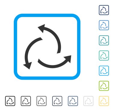 Santrifüj okları vektör simge çerçeveli