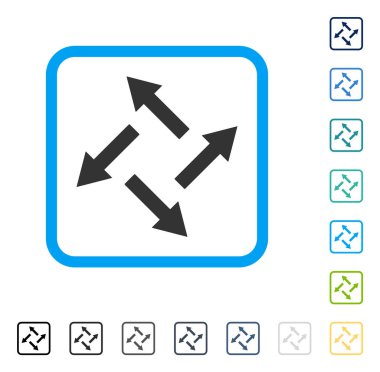 Santrifüj okları vektör simge çerçeveli