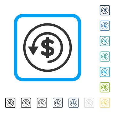 Vektör simgesi ters ibraz çerçeveli