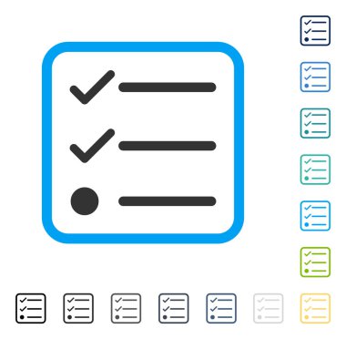 Denetim listesi vektör simge çerçeveli