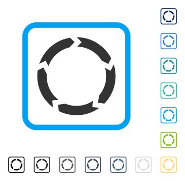 Dolaşım vektör simge çerçeveli
