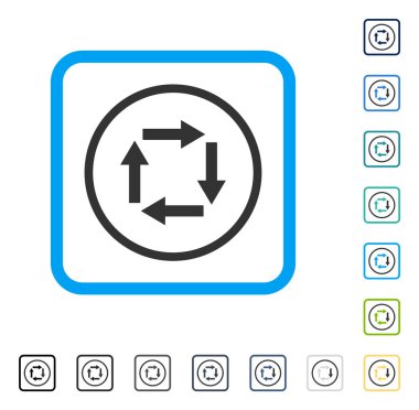 Dolaşım okları vektör simge çerçeveli